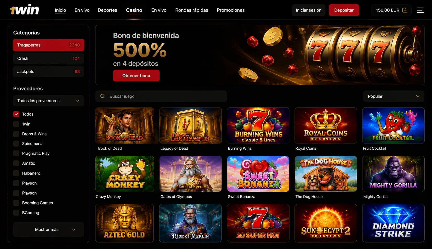 Juegos de win 1: tragaperras, casino en vivo y rondas instantáneas en 1win
