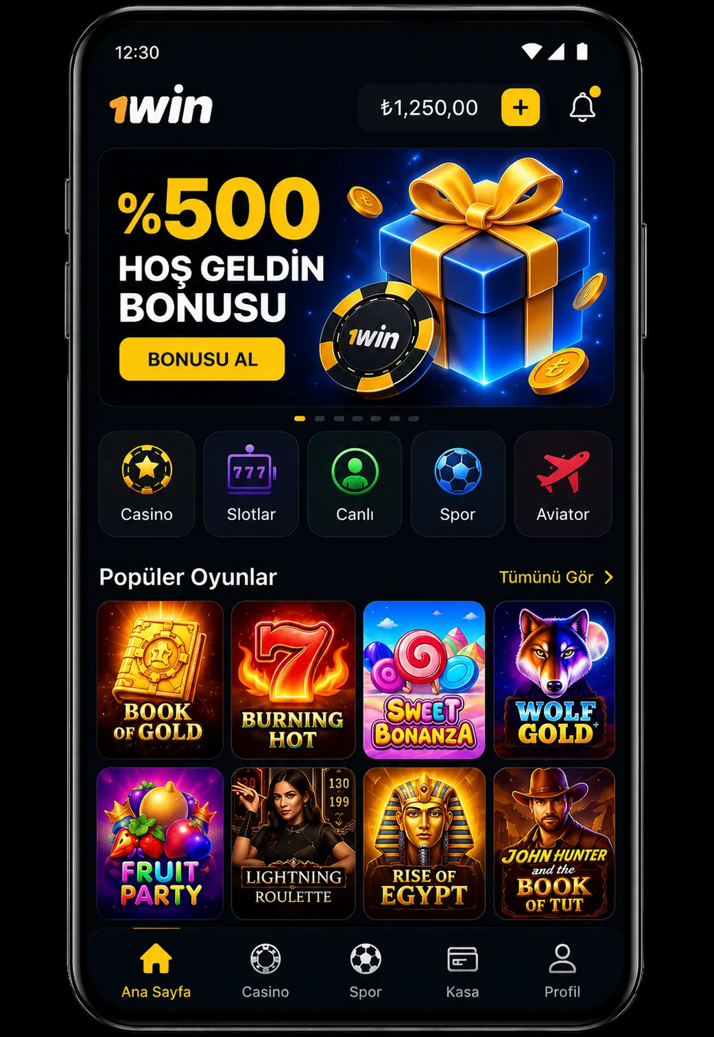 1win uygulaması içinde: bildirimler, favoriler ve hesap ayarları